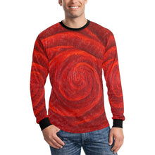 Load image into Gallery viewer, Red Rose Long Sleeve Men&#39;s T-shirt | JSFA - JSFA - Original Art On Fashion by Jenny Simon