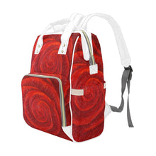 Load image into Gallery viewer, Red Rose Backpack | JSFA - JSFA - Original Art On Fashion by Jenny Simon