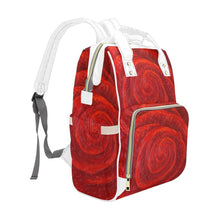 Load image into Gallery viewer, Red Rose Multi-Function Backpack | JSFA - JSFA - Original Art On Fashion by Jenny Simon