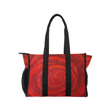 Load image into Gallery viewer, Red Rose Pool Beach Tote Bag | JSFA - JSFA - Art On Fashion by Jenny Simon