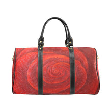 Load image into Gallery viewer, Red Rose Travel Bag Black Straps | JSFA - JSFA - Original Art On Fashion by Jenny Simon