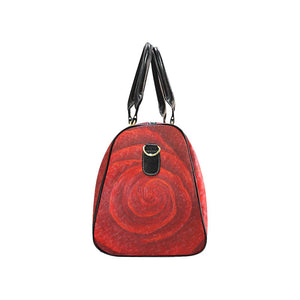 Red Rose Travel Bag Black Straps | JSFA - JSFA - Original Art On Fashion by Jenny Simon