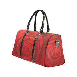 Red Rose Travel Bag Black Straps | JSFA - JSFA - Original Art On Fashion by Jenny Simon