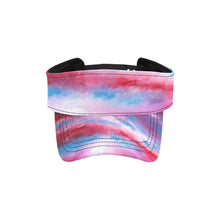Load image into Gallery viewer, Red White And Blue Skies Visor - JSFA - Art On Fashion by Jenny Simon