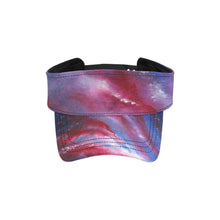 Load image into Gallery viewer, Red, White And Blue With Stars Visor - JSFA - Art On Fashion by Jenny Simon