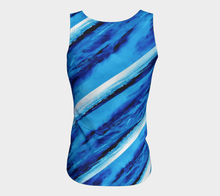Load image into Gallery viewer, Spellbound Blue Long Tank | JSFA - JSFA - Original Art On Fashion by Jenny Simon