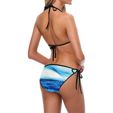 Load image into Gallery viewer, Spellbound Blue White String Bikini | JSFA - JSFA - Original Art On Fashion by Jenny Simon