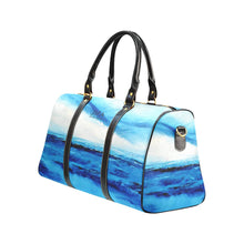 Load image into Gallery viewer, Spellbound Blue White Water Travel Bag | JSFA - JSFA - Original Art On Fashion by Jenny Simon