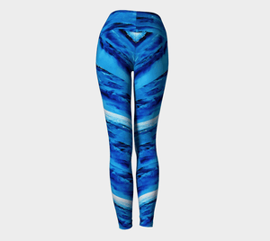 Spellbound Blue Yoga Pants | JSFA - JSFA - Original Art On Fashion by Jenny Simon