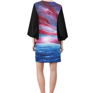 Stars And Stripes Black Sleeve Bell Dress | JSFA - JSFA - Original Art On Fashion by Jenny Simon