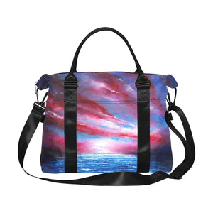 Stars And Stripes Red White Blue Ladies Weekender Travel Carry On Bag - JSFA - Art On Fashion by Jenny Simon