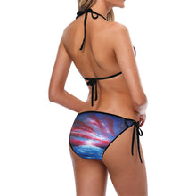 Load image into Gallery viewer, Stars &amp; Stripes Blue, Red, White String Bikini | JSFA - JSFA - Original Art On Fashion by Jenny Simon
