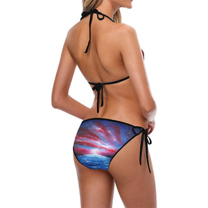 Stars & Stripes Blue, Red, White String Bikini | JSFA - JSFA - Original Art On Fashion by Jenny Simon