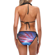 Load image into Gallery viewer, Stars &amp; Stripes Blue, Red, White String Bikini | JSFA - JSFA - Original Art On Fashion by Jenny Simon