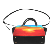 Load image into Gallery viewer, Sunset Blue Magic Classic Handbag Top Handle | JSFA - JSFA - Original Art On Fashion by Jenny Simon