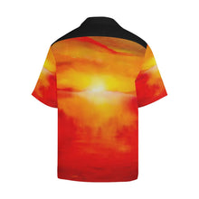 Load image into Gallery viewer, Sunset Magic Orange Black Side Hawaiian Shirt | JSFA - JSFA - Original Art On Fashion by Jenny Simon